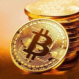 Gold Bitcoin Collectible Crypto Coin - NWT